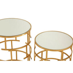 Orsina  Set Of 2 Maze Design Side Tables,luxe Accent Pieces For Decor,nesting Tables,decorative Small Tables - thumbnail 4