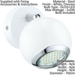 Modern Quad Ceiling Spot Light With 2 Matching Wall Sconces In Matt White Finish - thumbnail 3