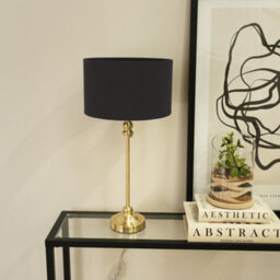 Valuelights Maggie Gold Metal Candlestick Slim Table Lamp Base - thumbnail 2