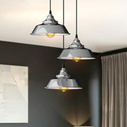 Ledsone 3 Head Industrial Retro Chrome Ceiling Pendant With Adjustable Height For Kitchen Bedroom Living Dining Room - thumbnail 6