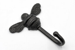 Brass Bee Coat Hook - Black Finish - Iron - thumbnail 5