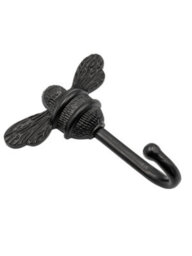Brass Bee Coat Hook - Black Finish - Iron - thumbnail 4
