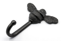 Brass Bee Coat Hook - Black Finish - Iron - thumbnail 6