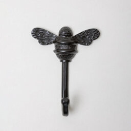Brass Bee Coat Hook - Black Finish - Iron - thumbnail 1