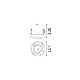 Ideal Lux Luminosa Nova Recessed Downlight Black 1X Led 2250Lm 4000K - thumbnail 2
