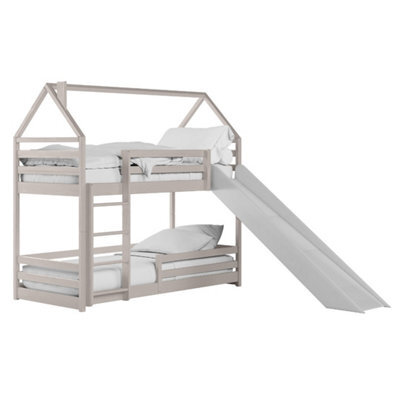Arte Play Cashmere Wooden House Bunk Bed With Slide 90 X 190Cm - No Mattress - image 1