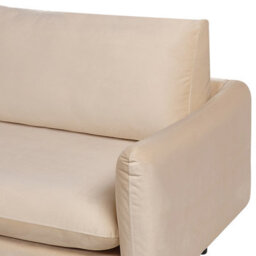 Beliani Corner Sofa 4 Seater Vinterbro Velvet Beige Right Hand - thumbnail 7