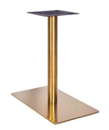 Zavon Single Pedestal Brass Steel Table Base - Dining Height - thumbnail 1