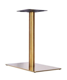 Zavon Single Pedestal Brass Steel Table Base - Dining Height - thumbnail 3