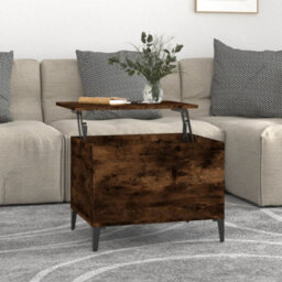 Berkfield Coffee Table Smoked Oak 60X44.5X45 Cm Engineered Wood - thumbnail 1