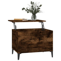 Berkfield Coffee Table Smoked Oak 60X44.5X45 Cm Engineered Wood - thumbnail 5