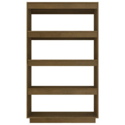 Berkfield Book Cabinet/room Divider Honey Brown 80X35X135 Cm Solid Pinewood - thumbnail 5