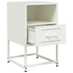 Berkfield Bedside Cabinets 2 Pcs White 36X39X60.5 Cm Steel - thumbnail 9