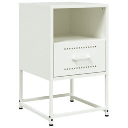 Berkfield Bedside Cabinets 2 Pcs White 36X39X60.5 Cm Steel - thumbnail 5
