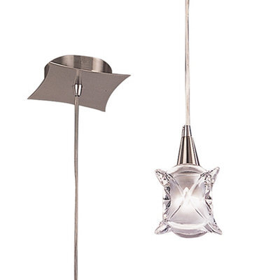 Luminosa Lighting Luminosa Rosa Del Desierto Square Pendant G9, Satin Nickel - image 1