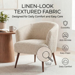 Sonara Mid Century Modern Accent Tub Chair Set Of 1 - thumbnail 4