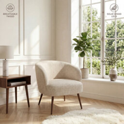 Sonara Mid Century Modern Accent Tub Chair Set Of 1 - thumbnail 2