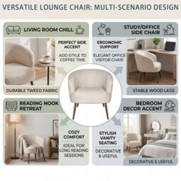 Sonara Mid Century Modern Accent Tub Chair Set Of 1 - thumbnail 6