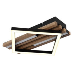 Luminosa Lighting Luminosa Obrien 33X31Cm Integrated Led Semi Flush Ceiling Light Matt Black Led 3000K - thumbnail 5