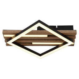 Luminosa Lighting Luminosa Obrien 33X31Cm Integrated Led Semi Flush Ceiling Light Matt Black Led 3000K - thumbnail 3