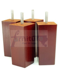 L&F 4X Replacement Furniture Legs Solid Wood 110mm High Sofas Chairs Settee Cabinets Legs M8 Tsp2055 Mahogany - thumbnail 6