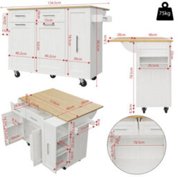 Modern Kitchen Island Kitchen Cabinet Buffet Cabinet - thumbnail 3