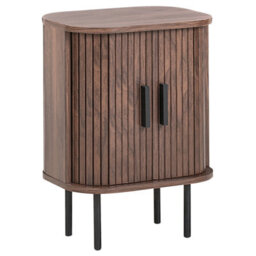 Beliani Bedside Table Bradley Dark Brown - thumbnail 1