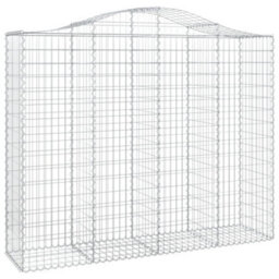Berkfield Arched Gabion Baskets 7 Pcs 200X50X160/180 Cm Galvanised Iron - thumbnail 3
