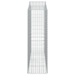 Berkfield Arched Gabion Baskets 7 Pcs 200X50X160/180 Cm Galvanised Iron - thumbnail 5