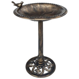 Walplus Garden Bird Bath Bronze Plastic - thumbnail 1