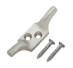 Diall Silver Satin Nickel-Plated Brass Cleat Hook (L)75mm