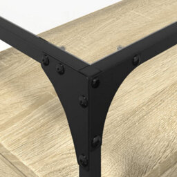 Berkfield Tv Cabinet With Glass Top Sonoma Oak 80X35X51 Cm Engineered Wood - thumbnail 8