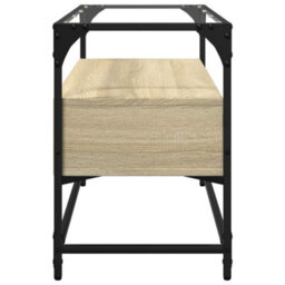 Berkfield Tv Cabinet With Glass Top Sonoma Oak 80X35X51 Cm Engineered Wood - thumbnail 5