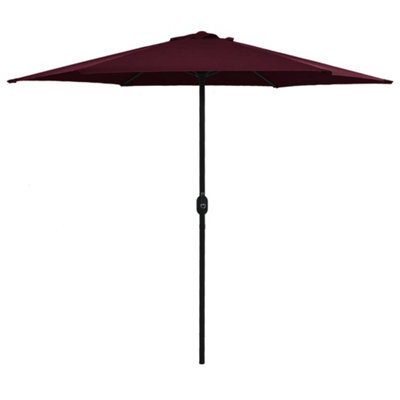 Berkfield Outdoor Parasol With Aluminium Pole 270X246 Cm Bordeaux Red - image 1