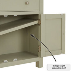 The Furniture Market Marbury Sage Green Painted Compact Small Sideboard - thumbnail 5