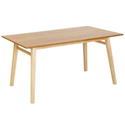 Beliani Dining Table Varley Natural Ash Wood 150 Cm 90 Cm - thumbnail 1