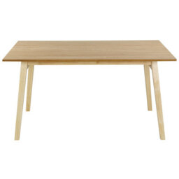 Beliani Dining Table Varley Natural Ash Wood 150 Cm 90 Cm - thumbnail 4