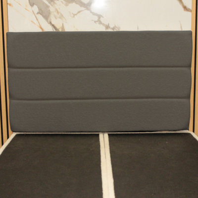 "Urban Textures Luxury 26"" High Boucle Fabric Upholstered Siera Headboard - Grey" - image 1