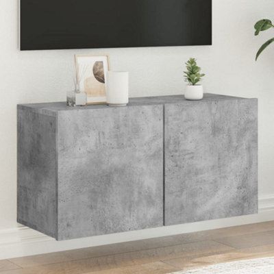 Berkfield Tv Cabinet Wall-Mounted Concrete Grey 80X30X41 Cm - image 1