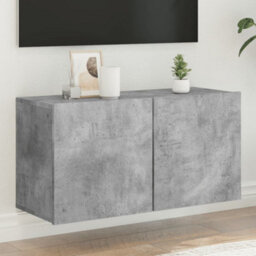 Berkfield Tv Cabinet Wall-Mounted Concrete Grey 80X30X41 Cm - thumbnail 1