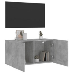Berkfield Tv Cabinet Wall-Mounted Concrete Grey 80X30X41 Cm - thumbnail 4