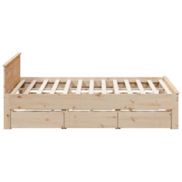 Berkfield Bed Frame Without Mattress With Headboard 180X200 Cm Super King Solid Wood Pine - thumbnail 5