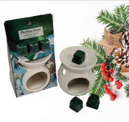 151 Christmas Wax Melts & Burner Set Mistletoe Kisses Apricot & Ivy Scented Wax - thumbnail 1