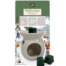 151 Christmas Wax Melts & Burner Set Mistletoe Kisses Apricot & Ivy Scented Wax - thumbnail 3