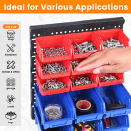 30 Bin Wall Mounted Garage Storage Organiser Rack - thumbnail 4