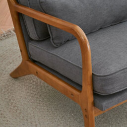 Modern Accent Chair Armchair With Wood Frame For Living Room Leisure - thumbnail 6