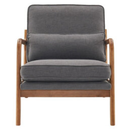 Modern Accent Chair Armchair With Wood Frame For Living Room Leisure - thumbnail 1