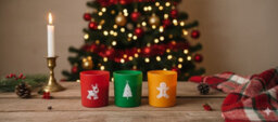 Pan Aroma 3 Christmas Scented Glass Candles Gingerbread Citrus & Cinnamon Forest 25H Burn - thumbnail 2