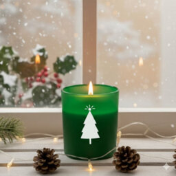 Pan Aroma 3 Christmas Scented Glass Candles Gingerbread Citrus & Cinnamon Forest 25H Burn - thumbnail 5