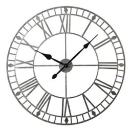 Eos - Skeleton Wall Clock With Roman Numerals - 80X80Cm - (Grey)